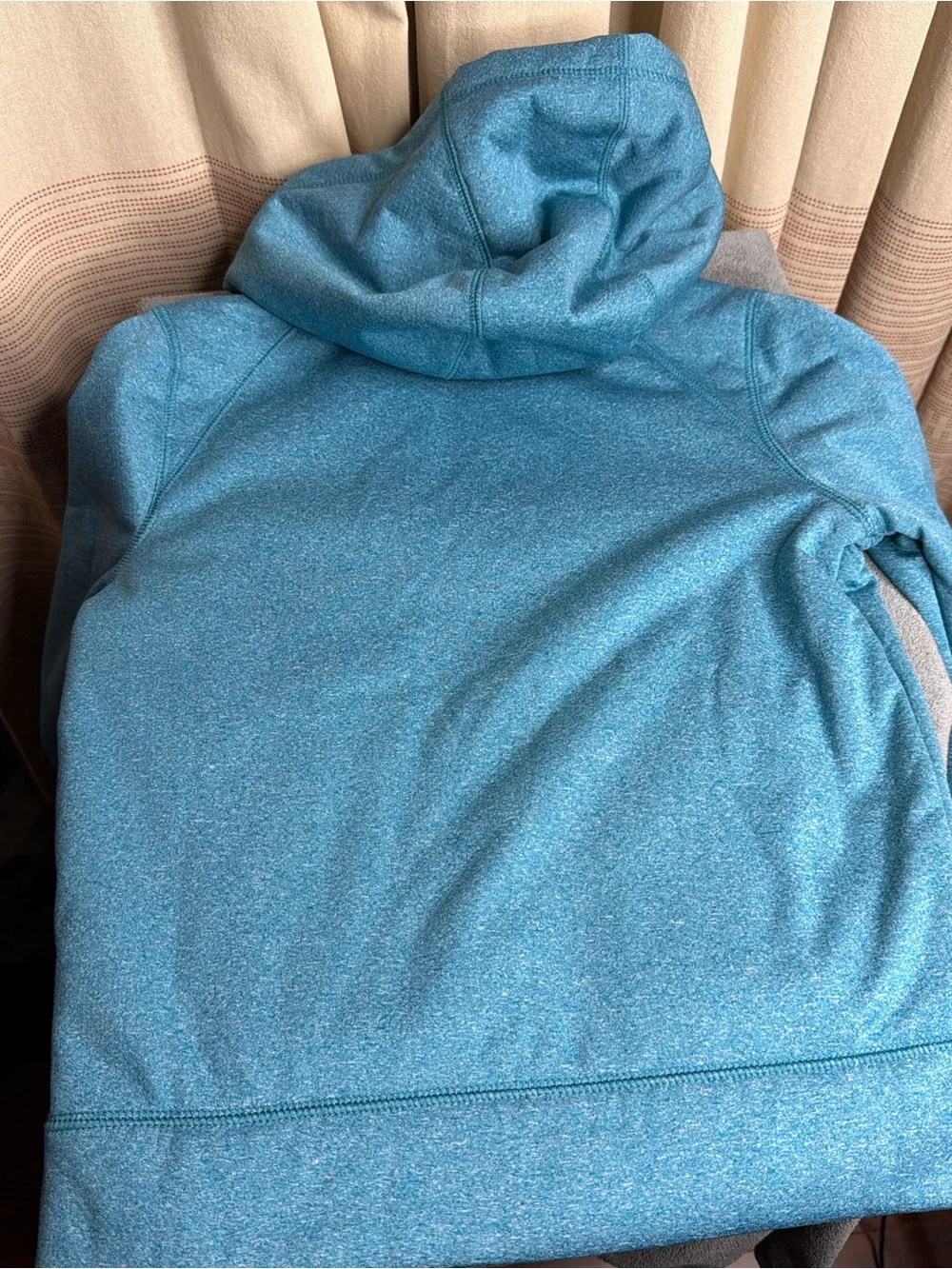 Lands' End Youth Teal Blue Sherpa-Lined Zip Hoodie